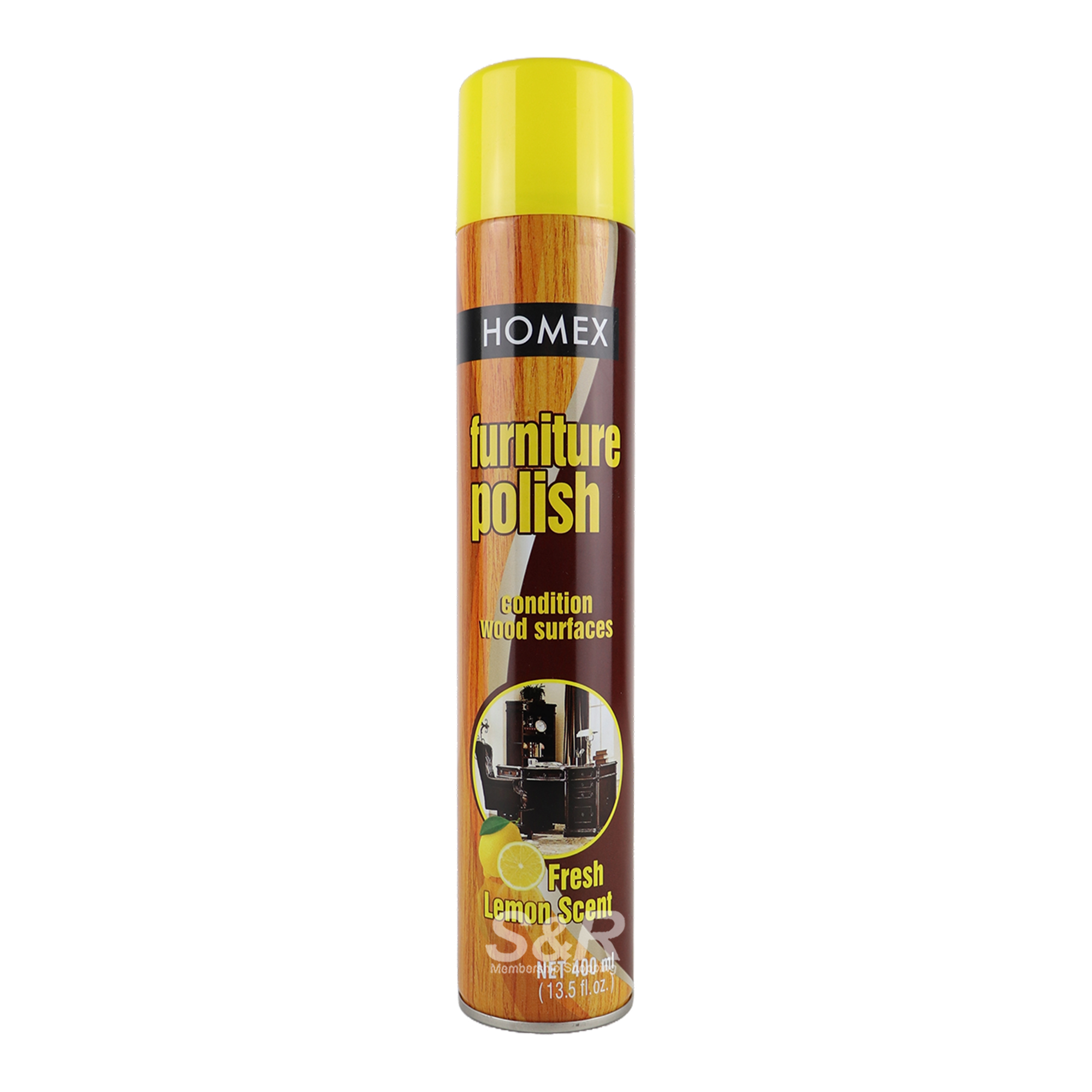 Homex Furniture Polish Fresh Lemon Scent 400mL Homex Furniture Polish Fresh Lemon Scent 400mL